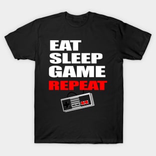 Funny Eat Sleep Game Repeat Gamer t-shirt T-Shirt